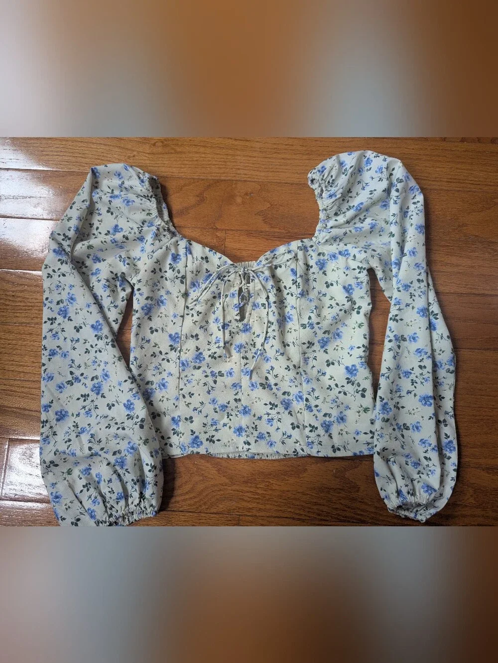 Abercrombie & Fitch Corset Puff Sleeve Top